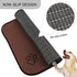 Sinland Microfiber Pet Bowl Food Mat 14 Inch x 24 Inch Brown with Anti-Skid Backing