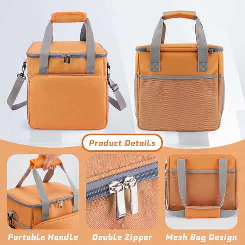 SMYV Pet Grooming Bag for Dog Grooming Supplies, Dog Tote Travel Bag for Pets Grooming Tools Kit Accessories - Orange