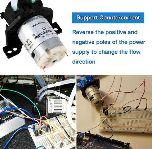 2PCS DC 12V Lab Dosing Pump, 100mL/min Peristaltic Pumps for Aquarium and Home Irrigation