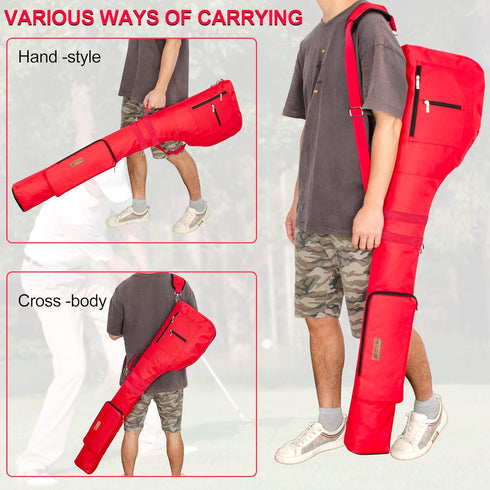 Golf Carry Bag Lightweight Foldable Travel Golf Case