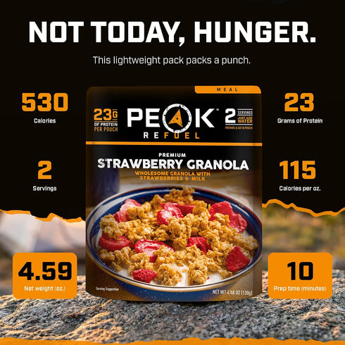 Backpacking, 2 (6-Pack, Peak Refuel Breakfast Meals | Freeze Dried Camping & Emergency Prep Food | Servings Pouches