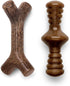 Benebone 2-Pack Maplestick/Zaggler Durable Dog Chew Toys, Real Maplewood, Real Bacon, Made in USA