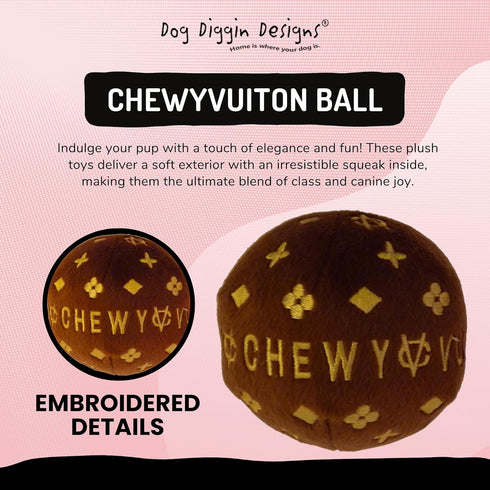 Dog Diggin Designs Runway Pup Collection - Unique Squeaky Parody Plush Dog Toys, Prêt-à-Porter Dog Bones, Balls & More