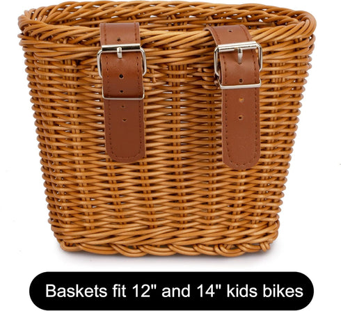 Kids Bike Basket for Boys and Girls, Front Toddler Tiny Tricycle Baskets, Strider Bike Accessories, Small Scooter
