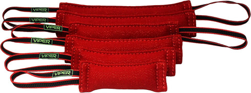 Viper Synthetic K9 Tug Toy, Red, 12" x 2.5, Two Handles for Dogs