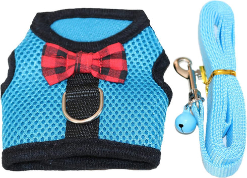 Rypet Guinea Pig Harness and Leash - Soft Mesh Small Animal Harness with Safe Bell, No Pull Comfort Padded Vest