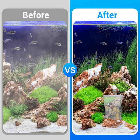 Segarty Filter Media, 12 in 1 Bio Media for Aquarium Sump Filter, Ceramic Rings Activated Carbon Bio Balls for Koi Fish