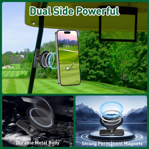 XIEACHUR 360 N52 Golf cart Phone Holder Magnetic, Phone Holder for Golf cart,Universal Phones Degree Adjustable