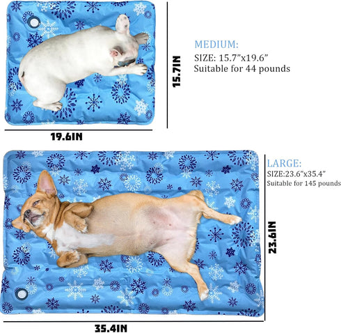 Dog Cooling Mat, Pet Cooling Pad for Dogs and Cats, Sleeping Mats Easy Washable, Suitable for All Types of Pets, Keep Your Pet Cool Indoor Outdoor (Large (23.6x35.4inch))