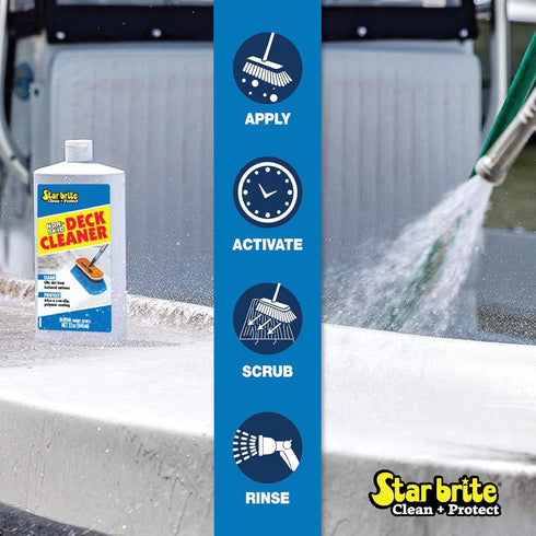 STAR BRITE Non-Skid Deck Cleaner & Protectant Ultimate Boat Deck Wash - Protects Against Future Stains & UV - Ideal