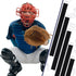 Shappy 13 Inch Replacement Straps for Baseball Catchers Gear, Youth Leg Guard Straps in Black Silver
