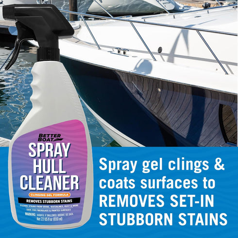 22oz Sailboats, Fiberglass Boat Hull Cleaner, Gel Marine-Grade Stain Remover & Restorer, Deck Cleaner for Boats