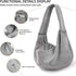 Ultra Breathable Dog Carrier Sling, Reversible Puppy Carrier Purse with Storage Pocket for Small Dogs and Cats (Gray)
