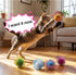 5 Jecery Pcs Cat Spring Toys Stretchable Rolling Balls Colorful Playful Coils Interactive Action Toy Caged Rats