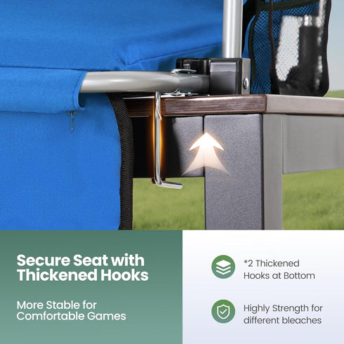 HIGH POINT SPORTS Foldable Stadium Seat Portable Folding Stadium Chairs Padded Bleacher Seat Cushion Bleacher Chair