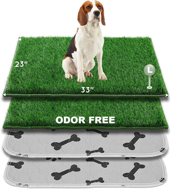 HQ4US 4LEGS Dog Pee Grass with Washable Pee Pads for Dog Litter