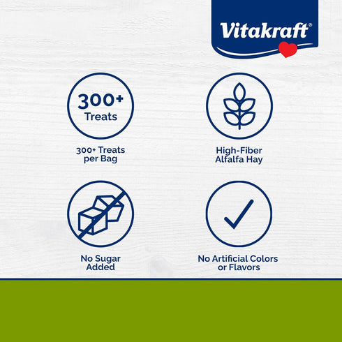 Vitakraft Nibble Rings Small Animal Treats - Crunchy Alfalfa Snack for Rabbits, Guinea Pigs, Hamsters