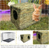 Cozy Chinchilla Hamiledyi Large Rabbit Grass House Hand Woven Natural Bunny Hut Foldable Play Bed Safe Hideaway Hay Mat