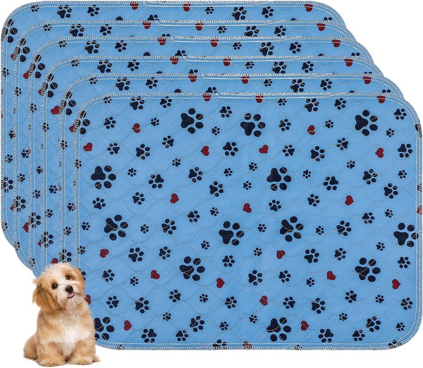 Washable Pee Pads for Dogs,6 Pack Large 18"x24" Super Absorbent Reusable Puppy