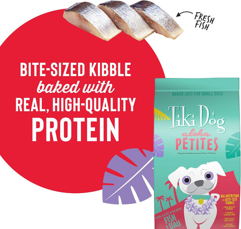 Tiki Dog Born Carnivore for Dogs, Savory Fish, Peas & Lentils Recipe, Grain Free Baked Kibble, 10 lbs Bag for Adult