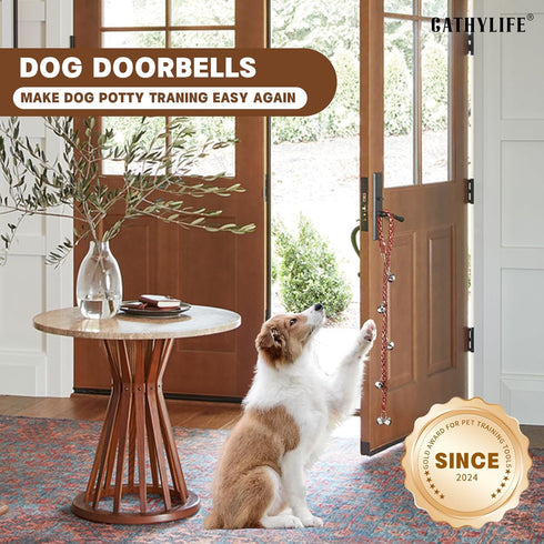 ZGLONG Dog Bells to Go Outside & Puppy Potty Training. Adjustable Dog Door Bell Ring to Go Potty. Handmade with Premium