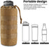 Tactical MOLLE Water Bottle Pouch - Military Water Bottle Holder Bag with Drawstring Open Top & Mesh Bottom