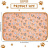 12 Pieces Pet Blanket, Soft Fleece Dog Fluffy Warm Felt Throw, Cute Paw Print Puppy Kitten Sleep Mat Covers (Dark Gray,