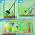 3 1 10gal AQUANEAT Small Fish Tank Cleaner, Aquarium Cleaning Tools, in Glass Cleaner with Algae Scraper, Sponge Brush