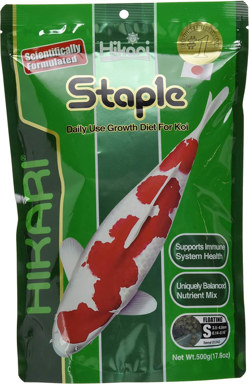 Hikari 17.6-Ounce Staple Floating Pellets for Koi and Pond Fish, Mini Size
