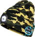 Wmcaps Bluetooth Beanie with Light, Unisex USB Rechargeable 4 LED Fashlight Hat with Cordless Headphones, Unique Gift