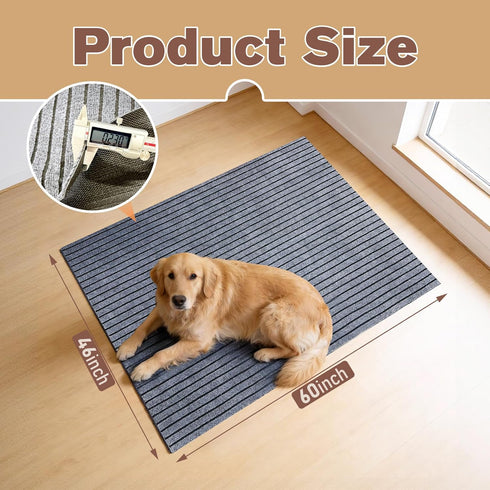 Bhyhok 46 60 0.23inch * * Mat for Under Dog Crate Waterproof, Non-Slip Under Kennel Floor Protective Mat for Floor