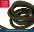 Water & Woods Braided Rope Dog Slip Leash by Coastal Pet, Heavy-Duty Leash, Green, 1/2" x 6'