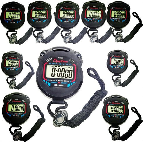 Waterproof Stopwatch Digital Handheld Multi-Function Sports Timer, Professional Electronic Chronograph Stop Watch (10)