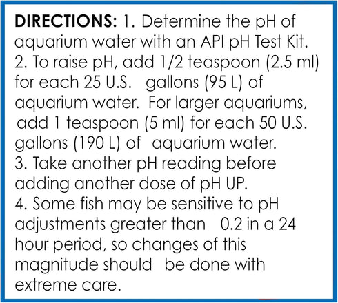 API pH UP Freshwater Aquarium Water pH Raising Solution, 16-Ounce Bottle (31B)