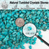 EZEELAI 3 Lb, Tumbled Chips Stones Green Turquoise Crushed Crystal Quartz Polished Natural Aquarium Gravel Rocks