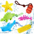 Teyva Daily 6 Pack Floating TPR Squeaky Dog Toys for Pool Beach, Small Medium