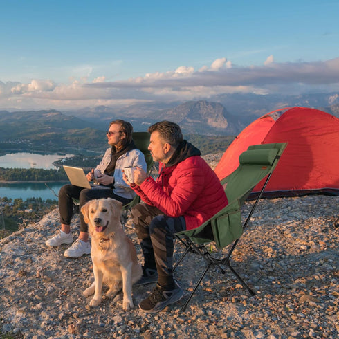 440 lbs, Backpacking Backpacking TOBTOS Portable High Back Camping Chair, Support Ultralight Folding Chair with Head