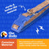 The Dodo Cork Dog Collar, Medium Size, Adjustable Snap Together, Pinch Release Buckle, Stripe Design
