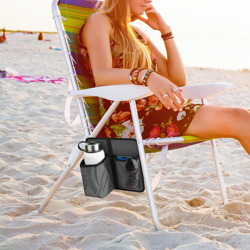 Xxerciz Camp Chair Cup Holder, Universal Phone Holder for Patio Recliner, Beach Chair, Folding Camping Chair