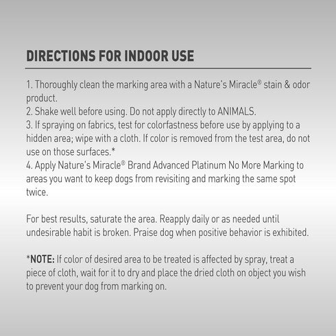 Nature's Miracle Advanced Platinum No More Marking, 128 Ounces, Discourages Repetitive Pet Marking
