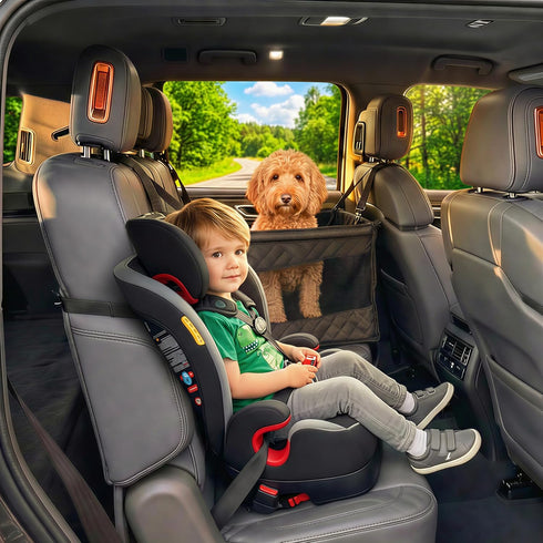 Urbiscape 21x21x20 Dog Car Seat for Large Dogs Sturdy Waterproof Pet Booster with Interior Tether Washable Reinforced