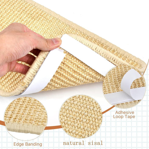 Natural Sisal Cat Scratching Pad, Couch Protector, Durable Scratch Mat, Anti Scratch Guard for Grinding Claws