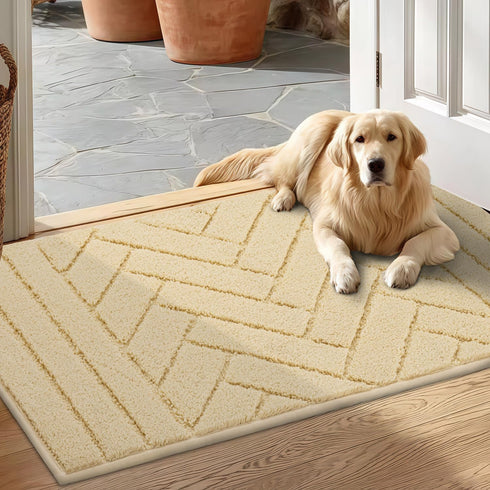 Tindbea Dog Mat for Mud Paws,Absorbs Moisture Dirt Non-Slip Washable Mud Mat for