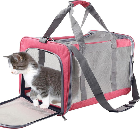 Cat Dog Carrier for Small Medium Pets, Portable Soft Carrier for Large Medium Cats and Puppies, Airline Approved