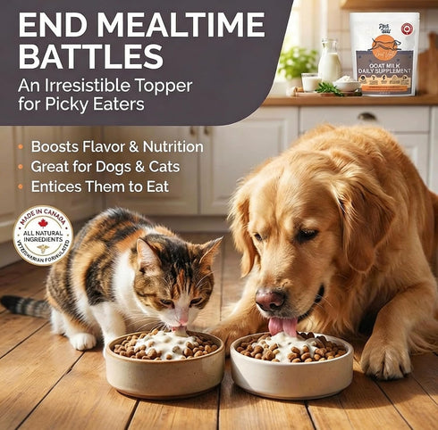 70 Immune 150g (5.29 oz) Pets Gone Wild Goat Milk Powder with Billion Probiotics for Digestive & Support | Use as Milk