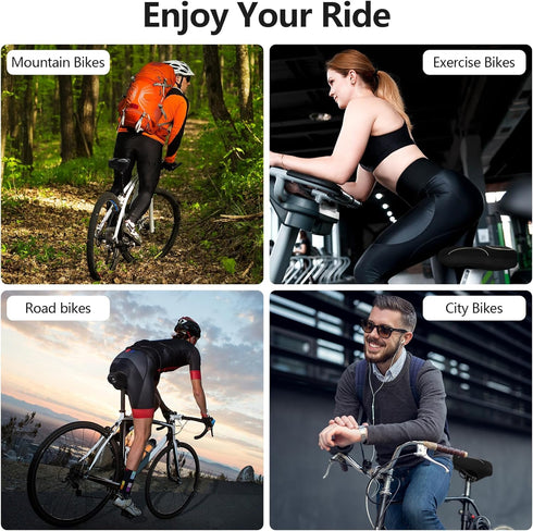 Gel Padded Bike Seat Cushion Cover, Extra Soft Comfy for Men and Women, Fits Various Bikes