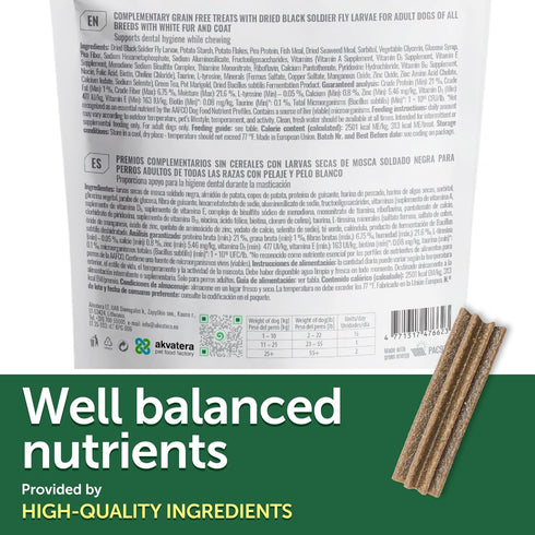 5.29 oz) Nature's Protection Dental Chews for Dogs - Grain Free Dental Sticks - Natural Dog Breath Freshener Treats