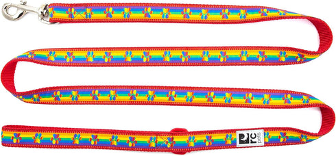 RC Pets 1/2" x 6' Dog Leash, Rainbow Paws