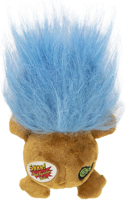goDog Crazy Hairs Lion Plush Dog Toy, Silent Squeak with Chew Guard Technology - Tan, Small