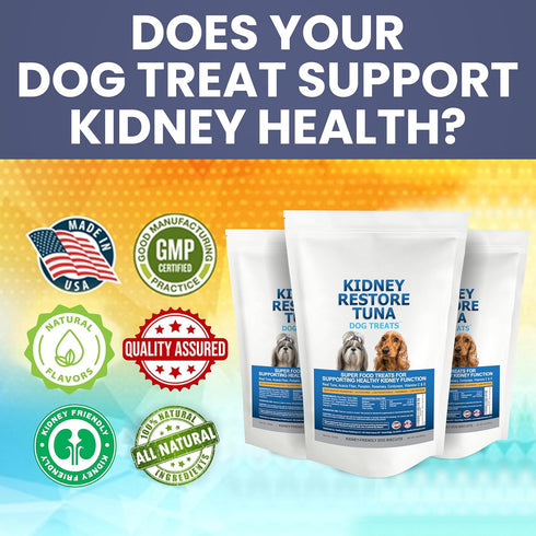 Kidney Restore Tuna Dog Treats - Special Low Protein Snacks for Canine Kidney Health, Renal Dog Treats